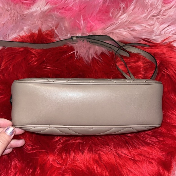 Gucci GG marmont matelasse nude dusty pink crossbody shoulder bag - Picture 5 of 17